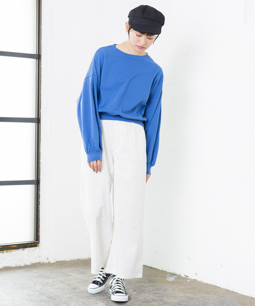 WEGO(ウィゴー)の「WEGO/デイリービッグシルエットスウェット(スウェット・レディース・杢グレー/ホワイト/ブルー/ピンク・FREE)」の11枚目の写真