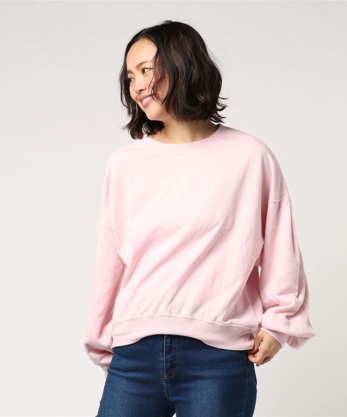 WEGO(ウィゴー)の「WEGO/デイリービッグシルエットスウェット(スウェット・レディース・杢グレー/ホワイト/ブルー/ピンク・FREE)」の20枚目の写真