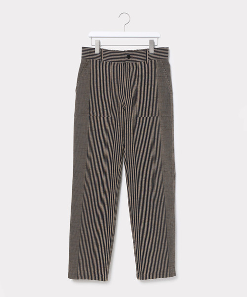 新品タグ付 会津木綿 パンツ ハイウエストパンツ アダムエロペ パンツ セール 70%OFF】会津木綿ハイウエストパンツ(503280628