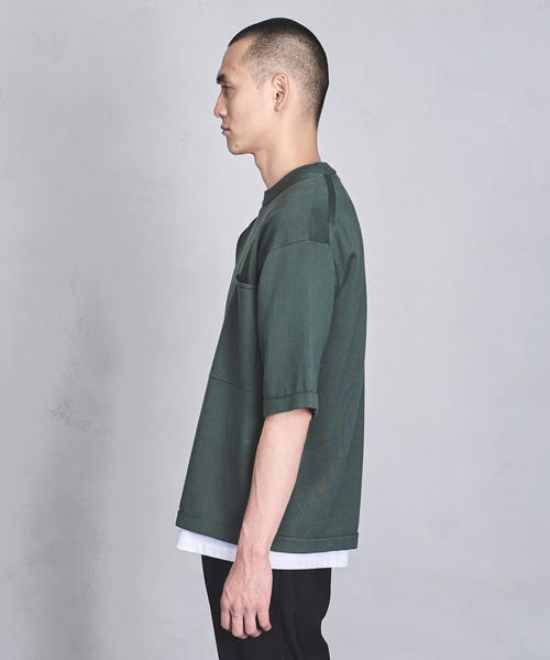 UNITED ARROWS（ユナイテッドアローズ）の「UAST ニット ビッグ Tシャツ（ニット/セーター・メンズ・ワインレッド/オリーブ/ブラック・X-LARGE/MEDIUM/SMALL/LARGE）」の13枚目の写真
