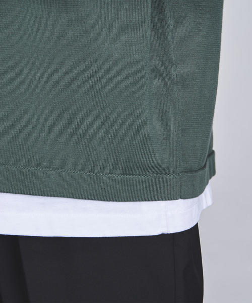 UNITED ARROWS（ユナイテッドアローズ）の「UAST ニット ビッグ Tシャツ（ニット/セーター・メンズ・ワインレッド/オリーブ/ブラック・X-LARGE/MEDIUM/SMALL/LARGE）」の9枚目の写真