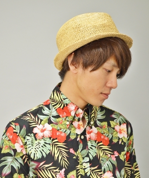 SHIPS GENERAL SUPPLY（シップスジェネラルサプライ）の「SGS: ラフィア/カラーハット■（ハット・メンズ・ワインレッド/ナチュラル/ブルー/グリーン/ネイビー/ブラウン・FREE）」の3枚目の写真