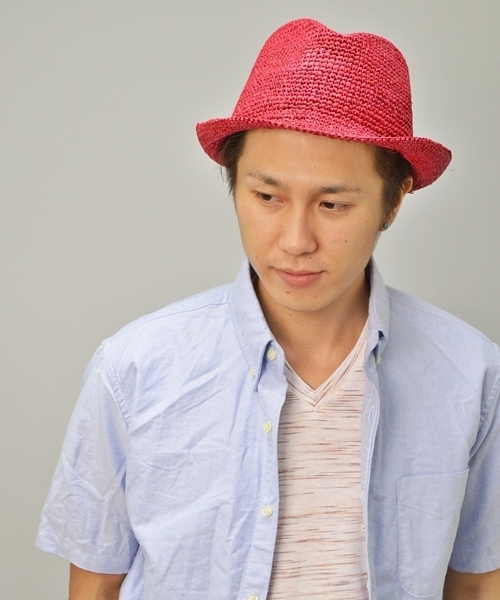 SHIPS GENERAL SUPPLY（シップスジェネラルサプライ）の「SGS: ラフィア/カラーハット■（ハット・メンズ・ワインレッド/ナチュラル/ブルー/グリーン/ネイビー/ブラウン・FREE）」の6枚目の写真