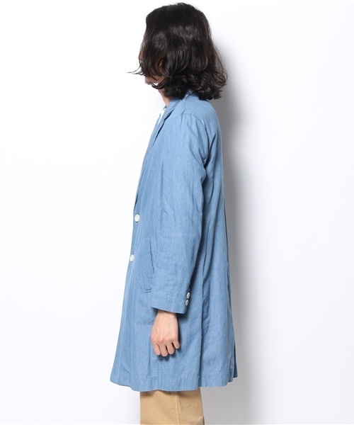 SHIPS JET BLUE（シップスジェットブルー）の「JB: デニム/チェスターコート（その他アウター・メンズ・ライトブルー/ネイビー・SMALL/MEDIUM）」の4枚目の写真