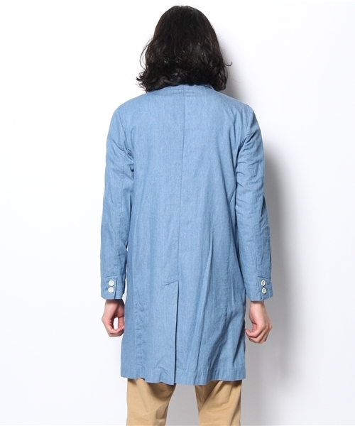SHIPS JET BLUE（シップスジェットブルー）の「JB: デニム/チェスターコート（その他アウター・メンズ・ライトブルー/ネイビー・SMALL/MEDIUM）」の5枚目の写真