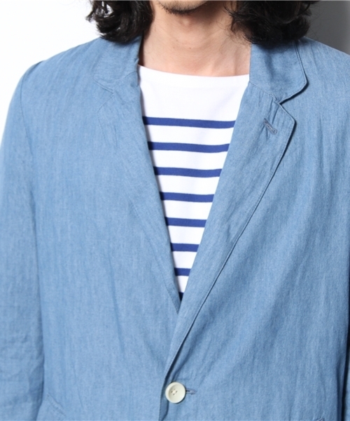 SHIPS JET BLUE（シップスジェットブルー）の「JB: デニム/チェスターコート（その他アウター・メンズ・ライトブルー/ネイビー・SMALL/MEDIUM）」の7枚目の写真