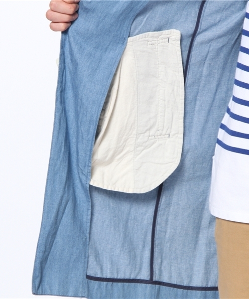 SHIPS JET BLUE（シップスジェットブルー）の「JB: デニム/チェスターコート（その他アウター・メンズ・ライトブルー/ネイビー・SMALL/MEDIUM）」の9枚目の写真