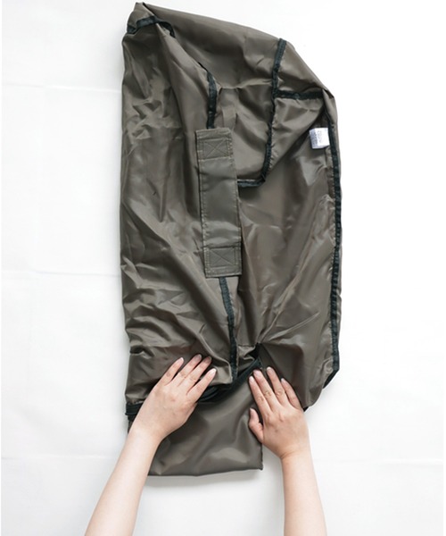 antiqua(アンティカ)の「収納式エコバッグ(バックパック/リュック・メンズ・ブラック/ネイビー/ブラック系その他/カーキ/グレー・FREE)」の12枚目の写真