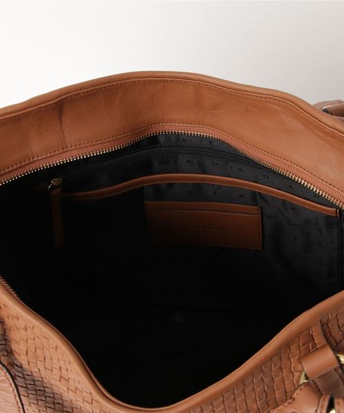 美品 COLE HAAN ガブリエラ ウィーブ 本革トートバッグ 牛革 ブラウン COLE HAAN（コールハーン）の「ガブリエラ ウィーブ トート womens