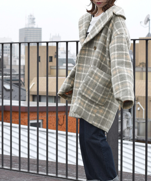 w closet（ダブルクローゼット）の「シャギーチェックジャケット