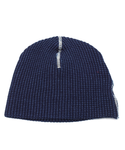BEAMS(ビームス)の「□Sanca / インディゴ ワッフル ワッチキャップ(ニットキャップ/ビーニー・メンズ・ブルー/インディゴブルー・ONE SIZE)」の2枚目の写真
