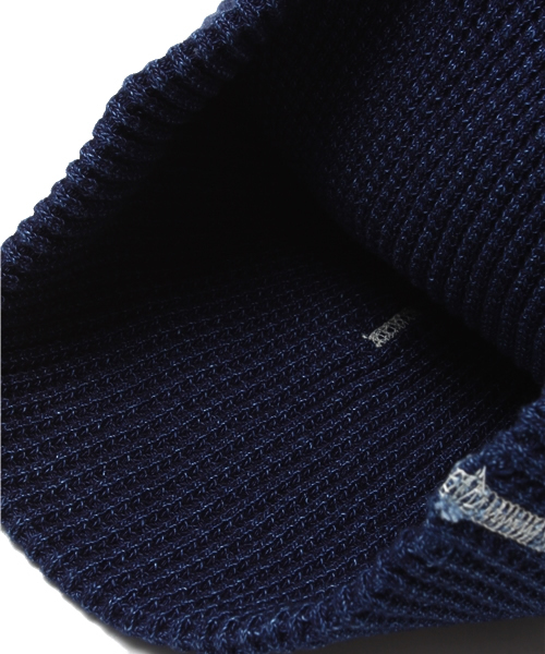 BEAMS(ビームス)の「□Sanca / インディゴ ワッフル ワッチキャップ(ニットキャップ/ビーニー・メンズ・ブルー/インディゴブルー・ONE SIZE)」の4枚目の写真