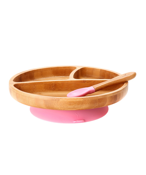 Avanchy（アバンシー）の「【T‐REX】Avanchy　竹のプレートワイド+スプーンセット（マグ/哺乳瓶/お食事グッズ・キッズ・ピンク/イエロー/グリーン/グレー・ONE SIZE）」の4枚目の写真
