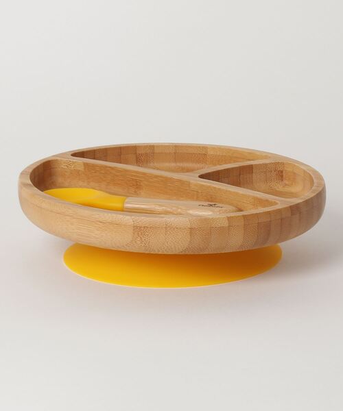 Avanchy（アバンシー）の「【T‐REX】Avanchy　竹のプレートワイド+スプーンセット（マグ/哺乳瓶/お食事グッズ・キッズ・ピンク/イエロー/グリーン/グレー・ONE SIZE）」の6枚目の写真