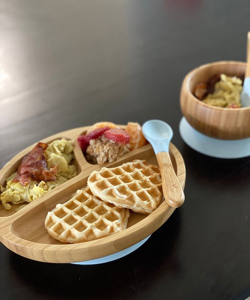 Avanchy（アバンシー）の「【T‐REX】Avanchy　竹のプレートワイド+スプーンセット（マグ/哺乳瓶/お食事グッズ・キッズ・ピンク/イエロー/グリーン/グレー・ONE SIZE）」の10枚目の写真