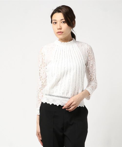 SMILE ORCHID（スマイルオーキッド）の「レーストップス ブラウス（シャツ/ブラウス・レディース・ホワイト/ブラック/ワインレッド・S/M/L/XL）」の6枚目の写真