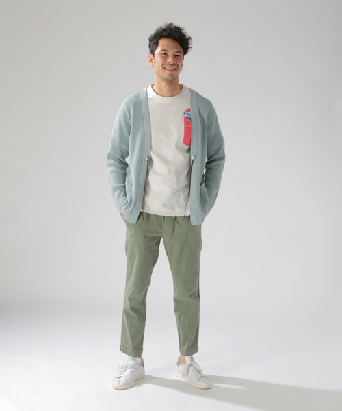 BAYFLOW（ベイフロー）の「コットンリネンワッフルコンチョカーディガン（カーディガン/ボレロ・メンズ・ベージュ/ライトブルー/ピンク・MEDIUM/LARGE）」の10枚目の写真