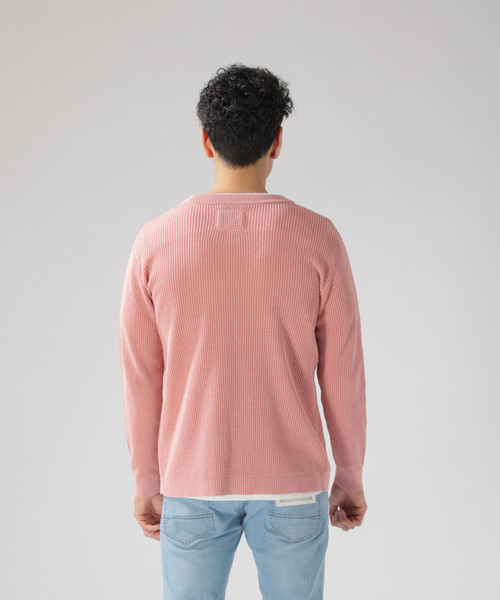 BAYFLOW（ベイフロー）の「コットンリネンワッフルコンチョカーディガン（カーディガン/ボレロ・メンズ・ベージュ/ライトブルー/ピンク・MEDIUM/LARGE）」の15枚目の写真