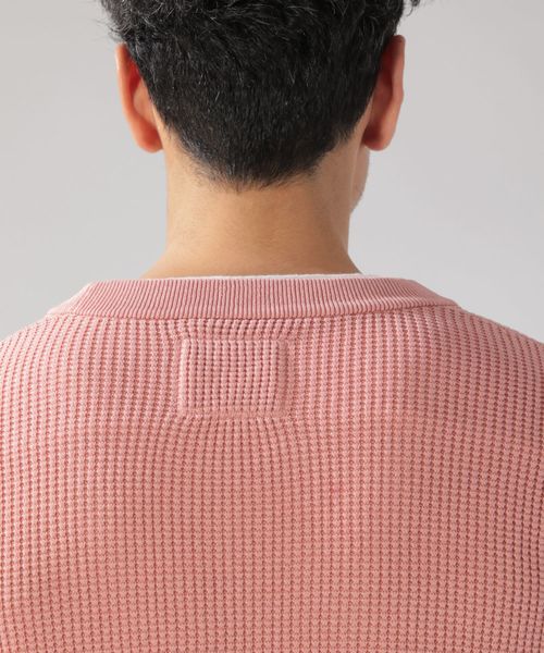 BAYFLOW（ベイフロー）の「コットンリネンワッフルコンチョカーディガン（カーディガン/ボレロ・メンズ・ベージュ/ライトブルー/ピンク・MEDIUM/LARGE）」の17枚目の写真