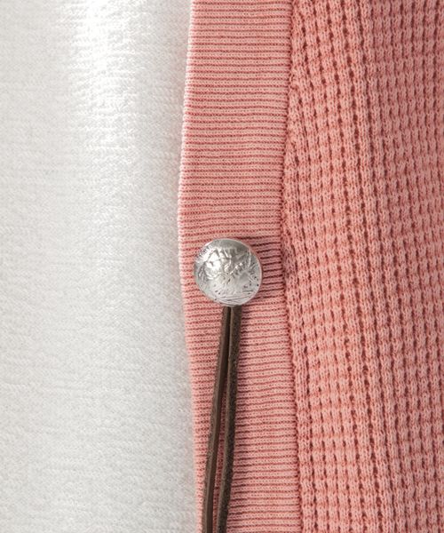 BAYFLOW（ベイフロー）の「コットンリネンワッフルコンチョカーディガン（カーディガン/ボレロ・メンズ・ベージュ/ライトブルー/ピンク・MEDIUM/LARGE）」の5枚目の写真