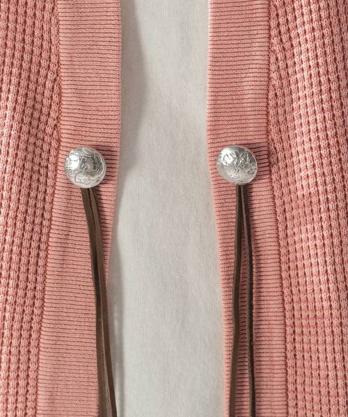 BAYFLOW（ベイフロー）の「コットンリネンワッフルコンチョカーディガン（カーディガン/ボレロ・メンズ・ベージュ/ライトブルー/ピンク・MEDIUM/LARGE）」の19枚目の写真