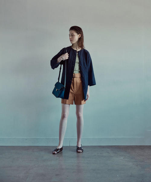Steven Alan(スティーブンアラン)の「<Steven Alan>COTTON CREW NECK SHIRT/シャツ(シャツ/ブラウス・レディース・ベージュ/ネイビー・SMALL/MEDIUM)」の7枚目の写真