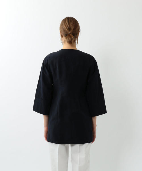Steven Alan(スティーブンアラン)の「<Steven Alan>COTTON CREW NECK SHIRT/シャツ(シャツ/ブラウス・レディース・ベージュ/ネイビー・SMALL/MEDIUM)」の14枚目の写真