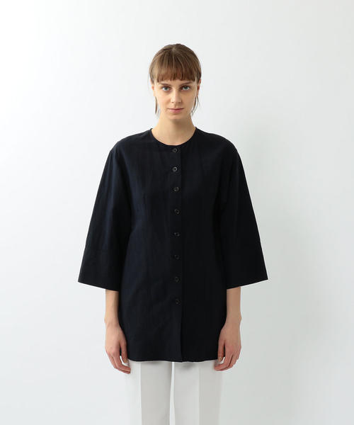 Steven Alan(スティーブンアラン)の「<Steven Alan>COTTON CREW NECK SHIRT/シャツ(シャツ/ブラウス・レディース・ベージュ/ネイビー・SMALL/MEDIUM)」の15枚目の写真