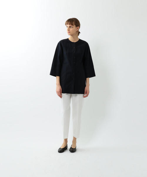 Steven Alan(スティーブンアラン)の「<Steven Alan>COTTON CREW NECK SHIRT/シャツ(シャツ/ブラウス・レディース・ベージュ/ネイビー・SMALL/MEDIUM)」の8枚目の写真