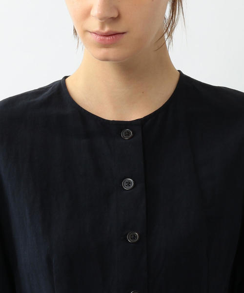 Steven Alan(スティーブンアラン)の「<Steven Alan>COTTON CREW NECK SHIRT/シャツ(シャツ/ブラウス・レディース・ベージュ/ネイビー・SMALL/MEDIUM)」の9枚目の写真