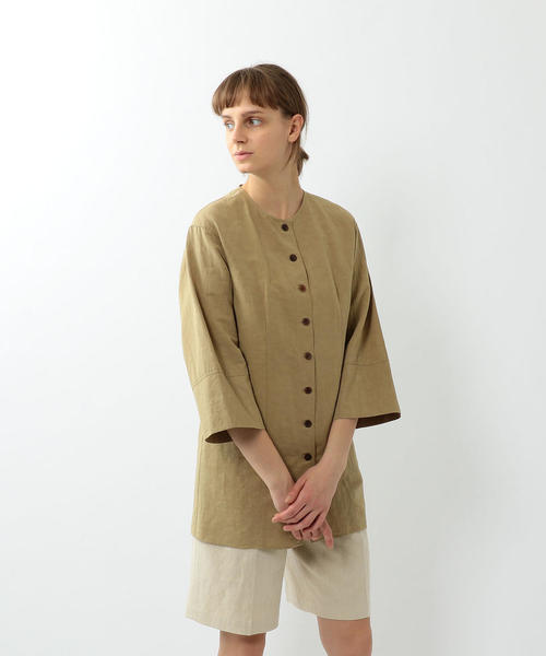 Steven Alan(スティーブンアラン)の「<Steven Alan>COTTON CREW NECK SHIRT/シャツ(シャツ/ブラウス・レディース・ベージュ/ネイビー・SMALL/MEDIUM)」の17枚目の写真