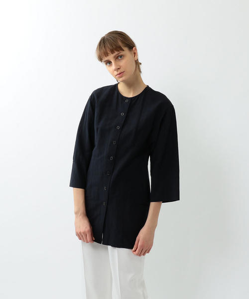 Steven Alan(スティーブンアラン)の「<Steven Alan>COTTON CREW NECK SHIRT/シャツ(シャツ/ブラウス・レディース・ベージュ/ネイビー・SMALL/MEDIUM)」の18枚目の写真