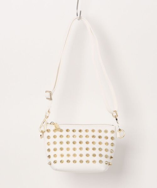 RiNc (リンク)の「【 GLAM JAM / グラムジャム 】 スタッズ ショルダー バッグ(ショルダーバッグ・レディース・モカ/ブラック/オレンジ/ブラック系その他2/インディゴブルー/ブラック×ゴールド/ホワイト系その他/ブルー系その他2/その他1/カーキ/イエロー/ブラック系その他/その他2/ブルー系その他3/その他/ピンク/ピンク系その他/サックスブルー/ホワイト×ゴールド/サックスブルー系・FREE)」の3枚目の写真