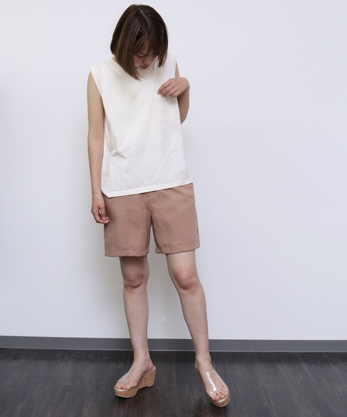 cepo（セポ）の「リネンライクキュロット（その他パンツ・レディース・ブラック/ピンク・M）」の5枚目の写真