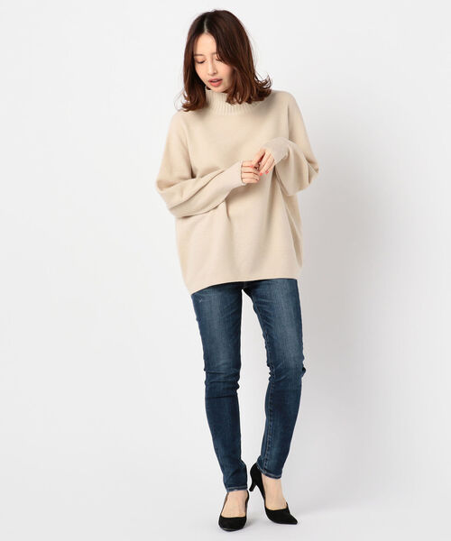 NOLLEY’S Sophi（ノーリーズソフィ）の「CHESSハイネックプルオーバーニット（ニット/セーター・レディース・オフホワイト/グレー/ベージュ/ライトブルー・38）」の17枚目の写真