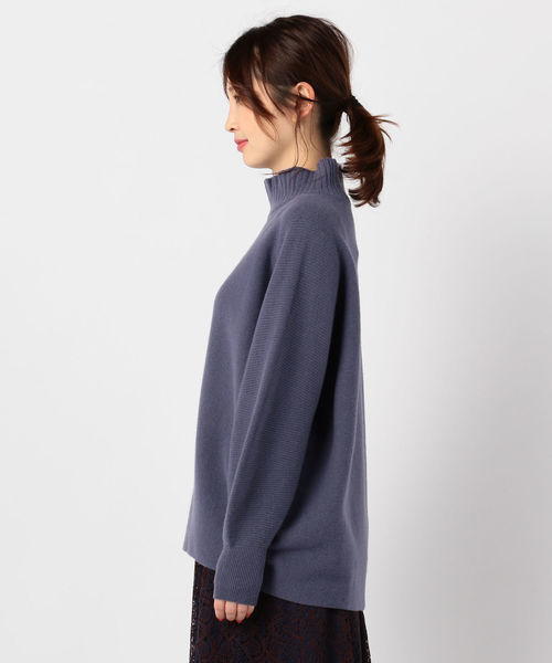 NOLLEY’S Sophi（ノーリーズソフィ）の「CHESSハイネックプルオーバーニット（ニット/セーター・レディース・オフホワイト/グレー/ベージュ/ライトブルー・38）」の6枚目の写真