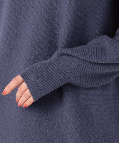 NOLLEY’S Sophi（ノーリーズソフィ）の「CHESSハイネックプルオーバーニット（ニット/セーター・レディース・オフホワイト/グレー/ベージュ/ライトブルー・38）」の7枚目の写真