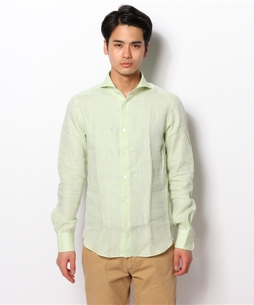 NANO universe（ナノユニバース）の「CANCLINIカッタウェイシャツ（シャツ/ブラウス・メンズ・グリーン/イエロー/オレンジ/ピンク・44/46/48）」の8枚目の写真