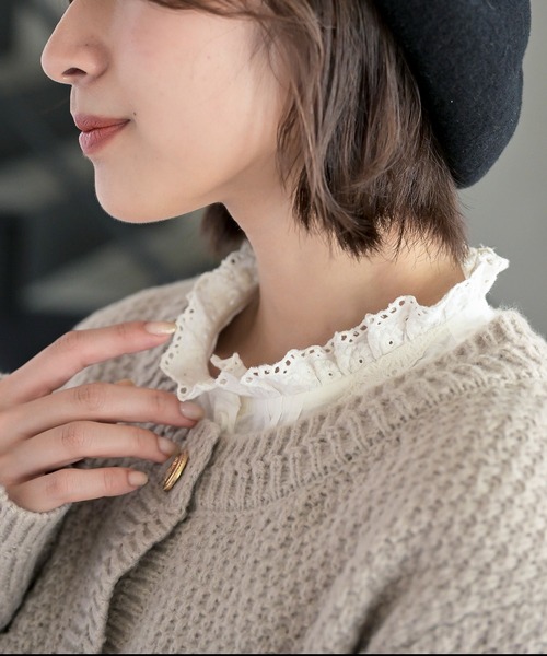 rps(アールピーエス)の「付け衿(付け襟・レディース・ブラック/オフホワイト/ホワイト系その他2/ブラック系その他2/ホワイト系その他3/ブラック系その他3/ストライプ/アイボリー/チェック/ホワイト系その他4・M-L/フリー)」の1枚目の写真