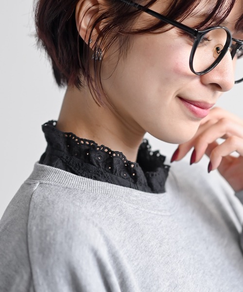 rps(アールピーエス)の「付け衿(付け襟・レディース・ブラック/オフホワイト/ホワイト系その他2/ブラック系その他2/ホワイト系その他3/ブラック系その他3/ストライプ/アイボリー/チェック/ホワイト系その他4・M-L/フリー)」の7枚目の写真