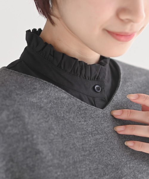 rps(アールピーエス)の「付け衿(付け襟・レディース・ブラック/オフホワイト/ホワイト系その他2/ブラック系その他2/ホワイト系その他3/ブラック系その他3/ストライプ/アイボリー/チェック/ホワイト系その他4・M-L/フリー)」の8枚目の写真