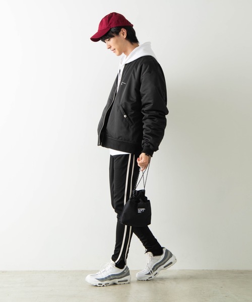 WEGO（ウィゴー）の「WEGO/ロゴ刺繍2WAY巾着バッグ（ショルダーバッグ・メンズ・オレンジ/パープル/グレー/ブラック・FREE）」の7枚目の写真