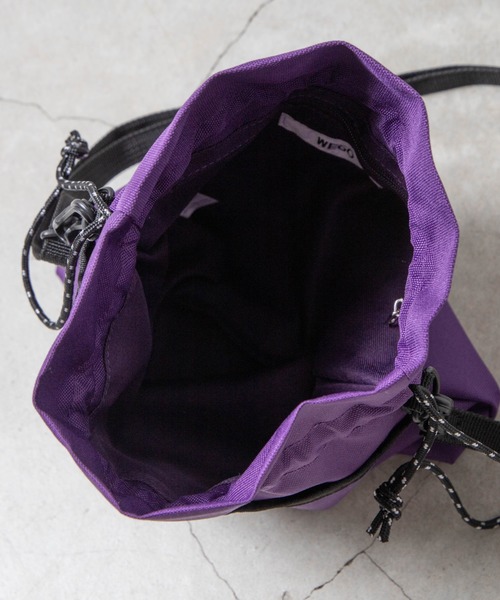 WEGO（ウィゴー）の「WEGO/ロゴ刺繍2WAY巾着バッグ（ショルダーバッグ・メンズ・オレンジ/パープル/グレー/ブラック・FREE）」の21枚目の写真