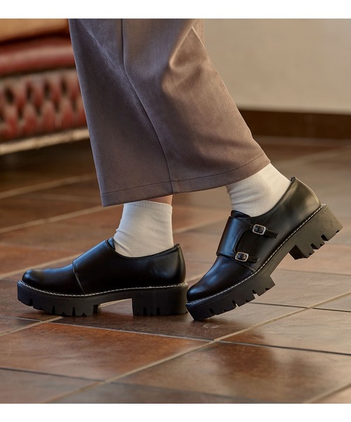 KOBE LETTUCE(コウベレタス)の「ダブルモンクストラップ厚底ローファーシューズ(ローファー・レディース・シルバー系その他/ブラウン/ブラック・S/LL/M/L)」の16枚目の写真