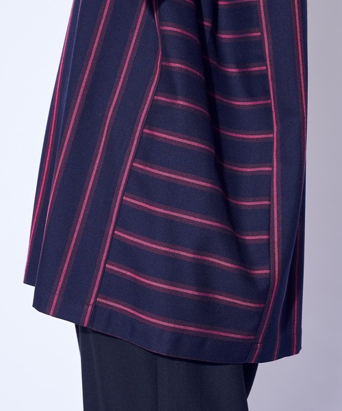 CASPER JOHN（キャスパージョン）の「Big Silhouette Stripe T-shirts/ビッグシルエットストライプＴシャツ（Tシャツ/カットソー・メンズ・ブラック/ネイビー・マルチサイズ）」の22枚目の写真