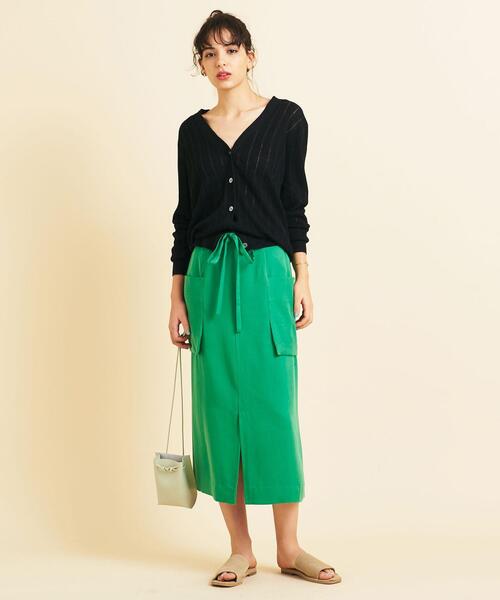 BEAUTY&YOUTH UNITED ARROWS(ビューティーアンドユースユナイテッドアローズ)の「BY∴ ハイウエストリボンタイトスカートо(スカート・レディース・オフホワイト/ケリー/ベージュ・MEDIUM/SMALL)」の18枚目の写真