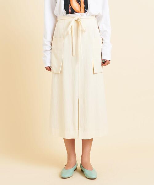 BEAUTY&YOUTH UNITED ARROWS(ビューティーアンドユースユナイテッドアローズ)の「BY∴ ハイウエストリボンタイトスカートо(スカート・レディース・オフホワイト/ケリー/ベージュ・MEDIUM/SMALL)」の6枚目の写真