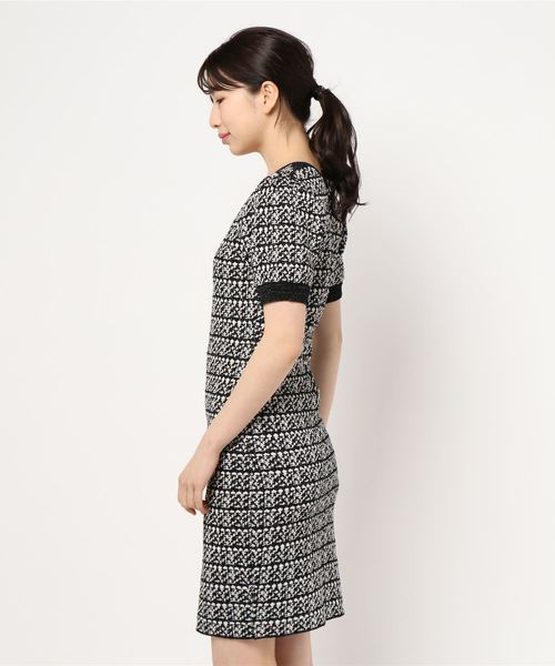 rienda（リエンダ）の「Knit Tweed OP/ニットツイードワンピース ...