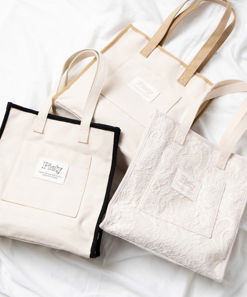 WEGO（ウィゴー）の「WEGO/キャンバスパイピングトートバッグ（トートバッグ・レディース・その他1/その他2/その他3・FREE）」の18枚目の写真