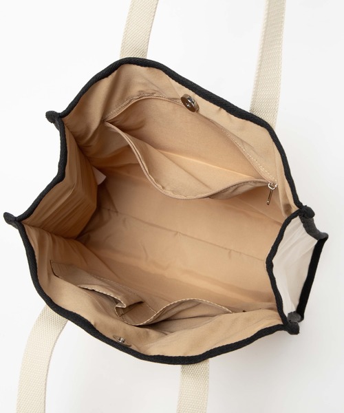 WEGO（ウィゴー）の「WEGO/キャンバスパイピングトートバッグ（トートバッグ・レディース・その他1/その他2/その他3・FREE）」の7枚目の写真